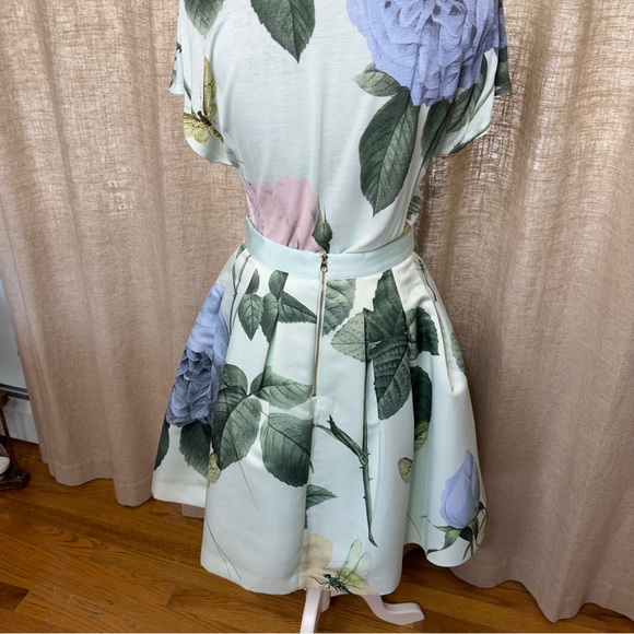 Ted Baker Floral Tee + Skirt Set, tee sz. 1, small skirt sz. 2, medium - Picture 9 of 14